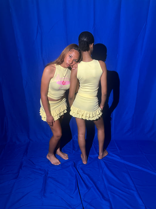 Yellow Skirt Set